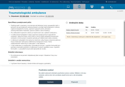 Zobrazit webové stránky Traumatologická ambulance - Nemocnice Hořovice