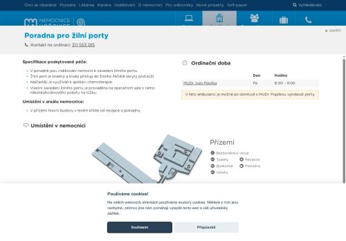 Zobrazit webové stránky Poradna pro žilní porty - Nemocnice Hořovice