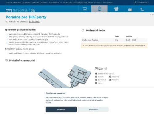 Poradna pro žilní porty - Nemocnice Hořovice