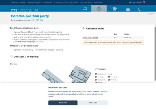Zobrazit webové stránky Poradna pro žilní porty - Nemocnice Hořovice