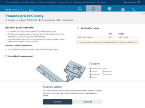 Poradna pro žilní porty - Nemocnice Hořovice