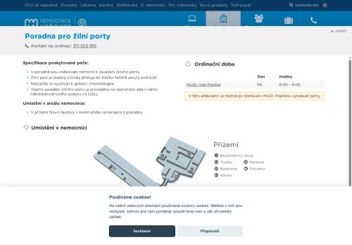 Zobrazit webové stránky Poradna pro žilní porty - Nemocnice Hořovice