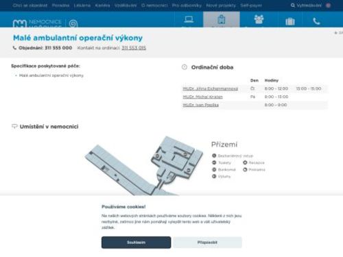 Malé ambulantní operační výkony - Nemocnice Hořovice