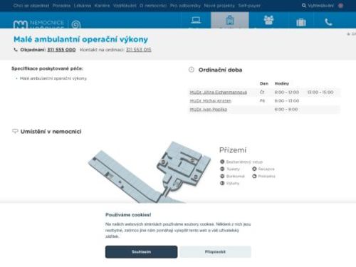 Malé ambulantní operační výkony - Nemocnice Hořovice