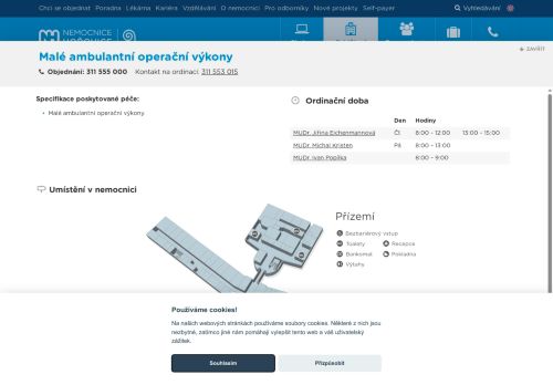 Zobrazit webové stránky Malé ambulantní operační výkony - Nemocnice Hořovice