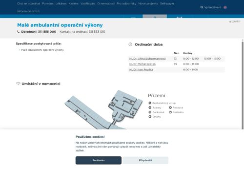 Zobrazit webové stránky Malé ambulantní operační výkony - Nemocnice Hořovice