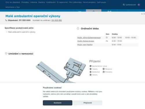 Malé ambulantní operační výkony - Nemocnice Hořovice