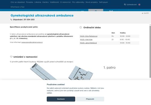 Zobrazit webové stránky Gynekologická ultrazvuková ambulance - Nemocnice Hořovice