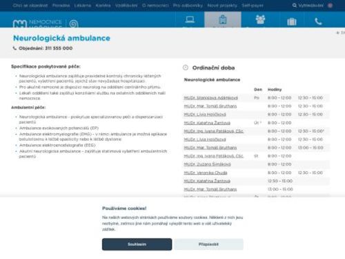 Neurologická ambulance - Nemocnice Hořovice