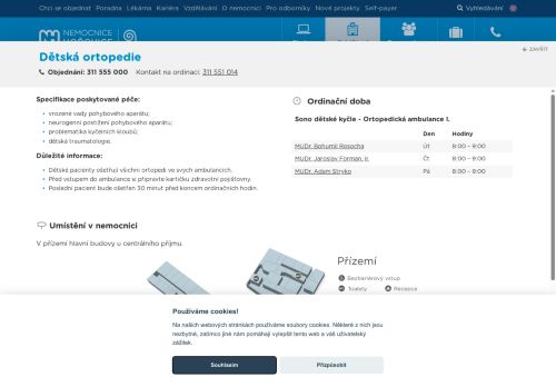 Zobrazit webové stránky Dětská ortopedie - Nemocnice Hořovice