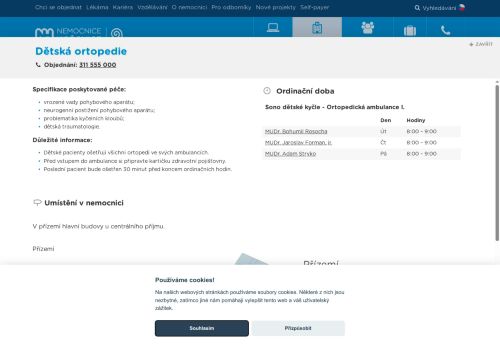 Zobrazit webové stránky Dětská ortopedie - Nemocnice Hořovice