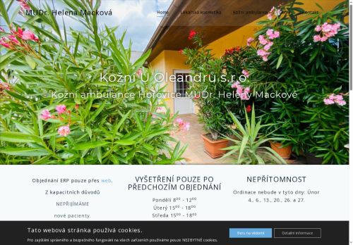 Zobrazit webové stránky Kožní ambulance - MUDr. Helena Macková