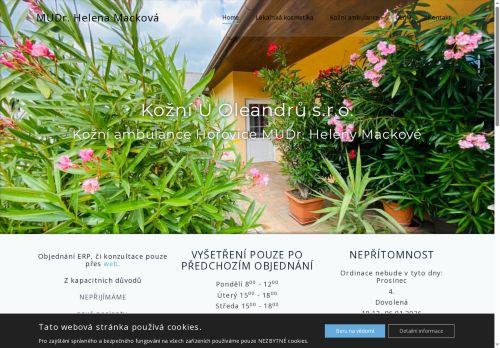 Zobrazit webové stránky Kožní ambulance - MUDr. Helena Macková