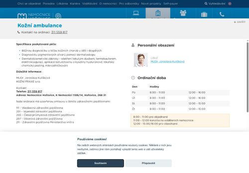 Zobrazit webové stránky Kožní ambulance - MUDr. Jaroslava Kulíšková