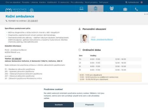 Kožní ambulance - MUDr. Jaroslava Kulíšková