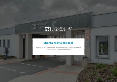 Zobrazit webové stránky Specializovaná ORL ambulance - Nemocnice Hořovice