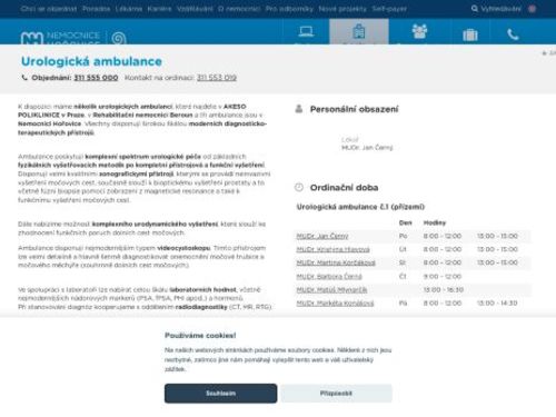 Urologická ambulance - Nemocnice Hořovice