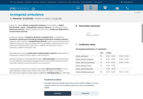 Zobrazit webové stránky Urologická ambulance - Nemocnice Hořovice