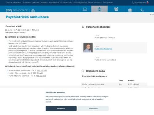 Psychiatrická ambulance - MUDr. Markéta Čechová