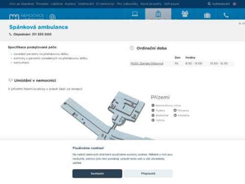 Spánková ambulance - Nemocnice Hořovice