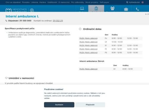 Interní ambulance I. - Nemocnice Hořovice