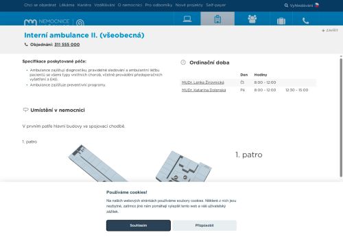 Zobrazit webové stránky Interní ambulance II. (všeobecná) - Nemocnice Hořovice