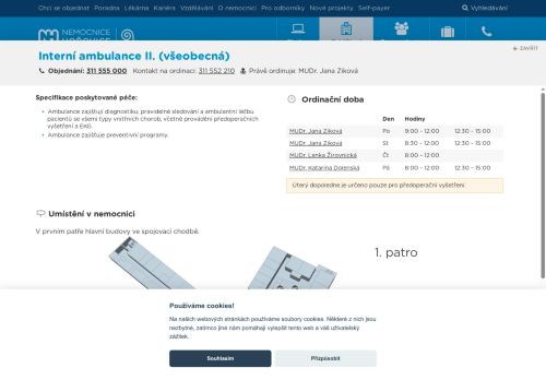 Zobrazit webové stránky Interní ambulance II. (všeobecná) - Nemocnice Hořovice