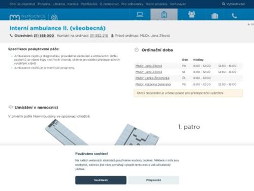 Interní ambulance II. (všeobecná) - Nemocnice Hořovice