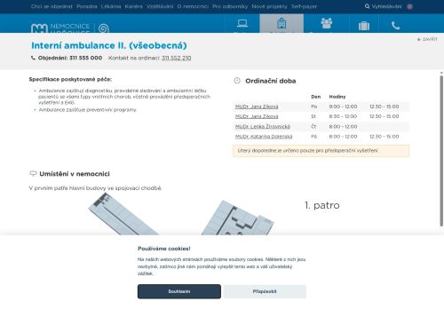 Zobrazit webové stránky Interní ambulance II. (všeobecná) - Nemocnice Hořovice