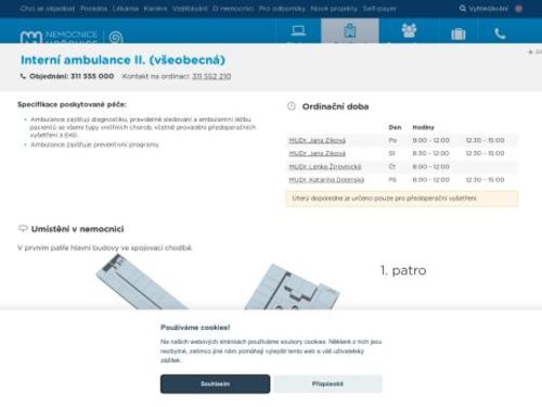 Interní ambulance II. (všeobecná) - Nemocnice Hořovice