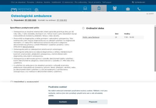 Zobrazit webové stránky Osteologická ambulance - Nemocnice Hořovice