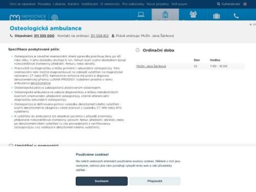 Osteologická ambulance - Nemocnice Hořovice