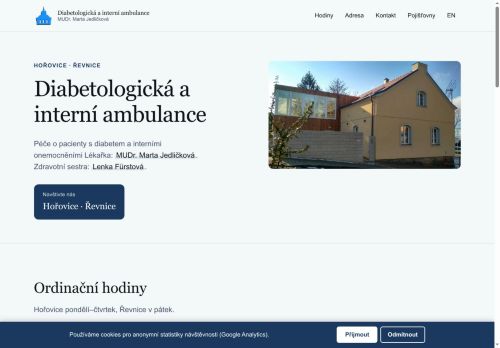Zobrazit webové stránky Diabetologická a interní ambulance - MUDr. Marta Jedličková