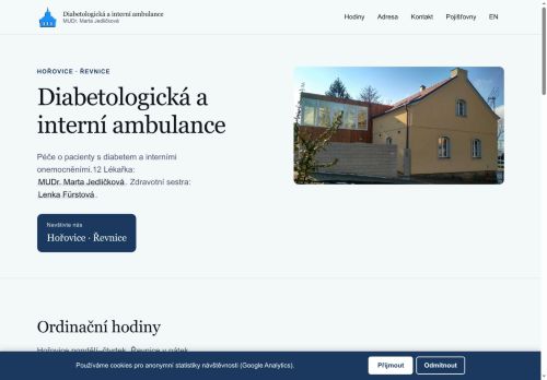 Zobrazit webové stránky Diabetologická a interní ambulance - MUDr. Marta Jedličková