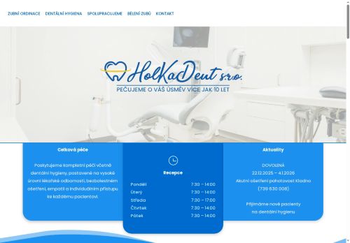 Zobrazit webové stránky Stomatologie HolkaDent s.r.o. - MUDr. Jitka Karmazínová