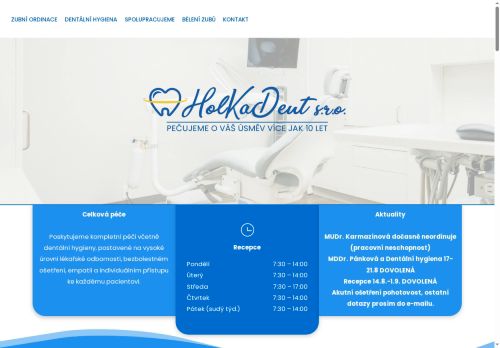 Zobrazit webové stránky Stomatologie HolkaDent s.r.o. - MUDr. Jitka Karmazínová