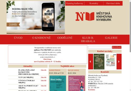 Zobrazit webové stránky Městská knihovna Nymburk