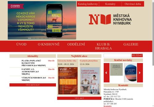 Zobrazit webové stránky Městská knihovna Nymburk
