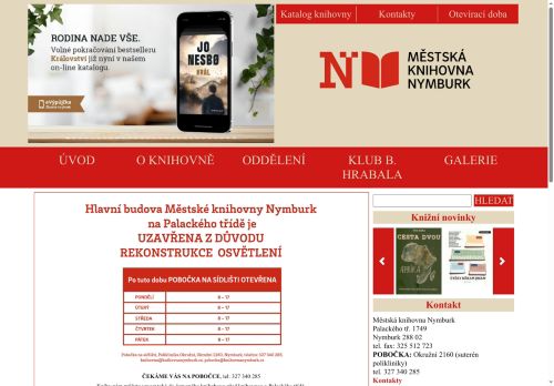 Zobrazit webové stránky Městská knihovna Nymburk