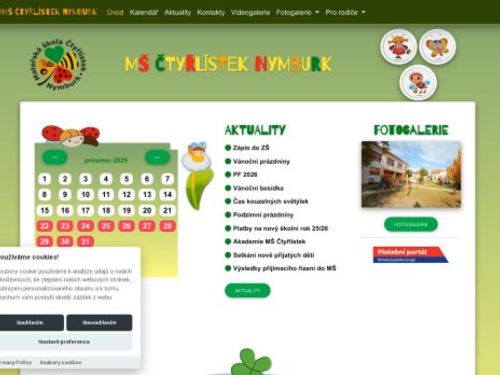 MŠ Čtyřlístek Masarykova 1585