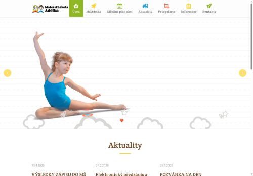 Zobrazit webové stránky MŠ Adélka