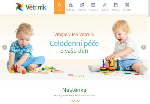 Zobrazit webové stránky MŠ Větrník