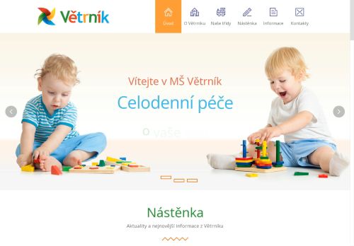 Zobrazit webové stránky MŠ Větrník