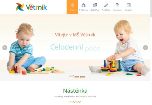 Zobrazit webové stránky MŠ Větrník