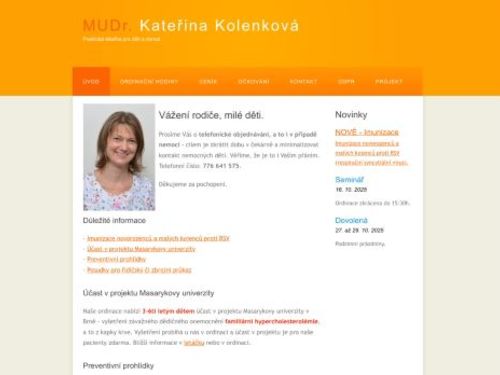 Praktický lékař pro děti a dorost - MUDr. Kateřina Kolenková