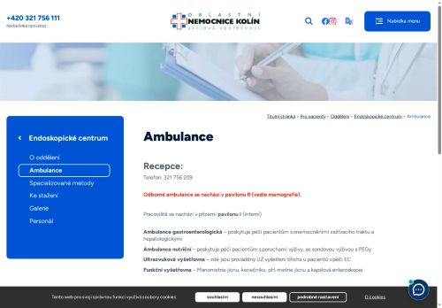 Zobrazit webové stránky Endoskopické centrum - Oblastní nemocnice Kolín