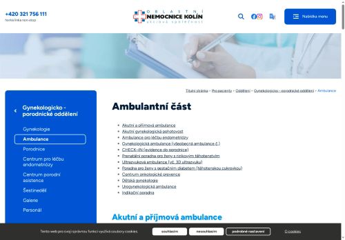 Zobrazit webové stránky Akutní gynekologická pohotovost - Oblastní nemocnice Kolín