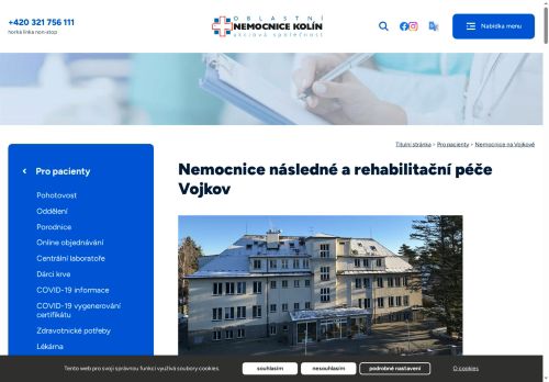 Zobrazit webové stránky Léčebna dlouhodobě nemocných na Vojkově