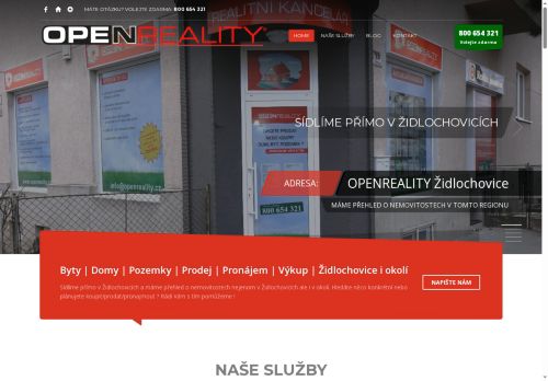 Zobrazit webové stránky OPENREALITY Židlochovice