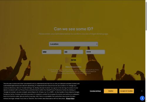 Webové stránky Anheuser-Busch InBev Czech s.r.o., Praha